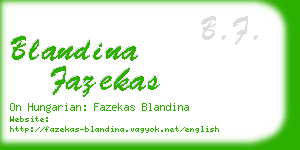 blandina fazekas business card